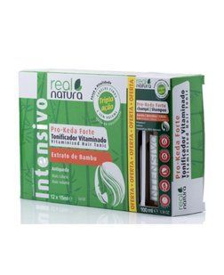 Набір від випадіння і для росту волосся: ампули Real Natura VITAMINADO PRO-KEDA FORTE 12 шт+ Шампунь 1OO мл 3702 фото